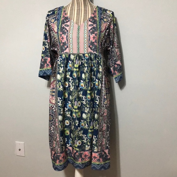 Misslook peasant floral midi dress small - Picture 1 of 9